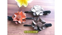 flowers hair fashion accessories made from leather